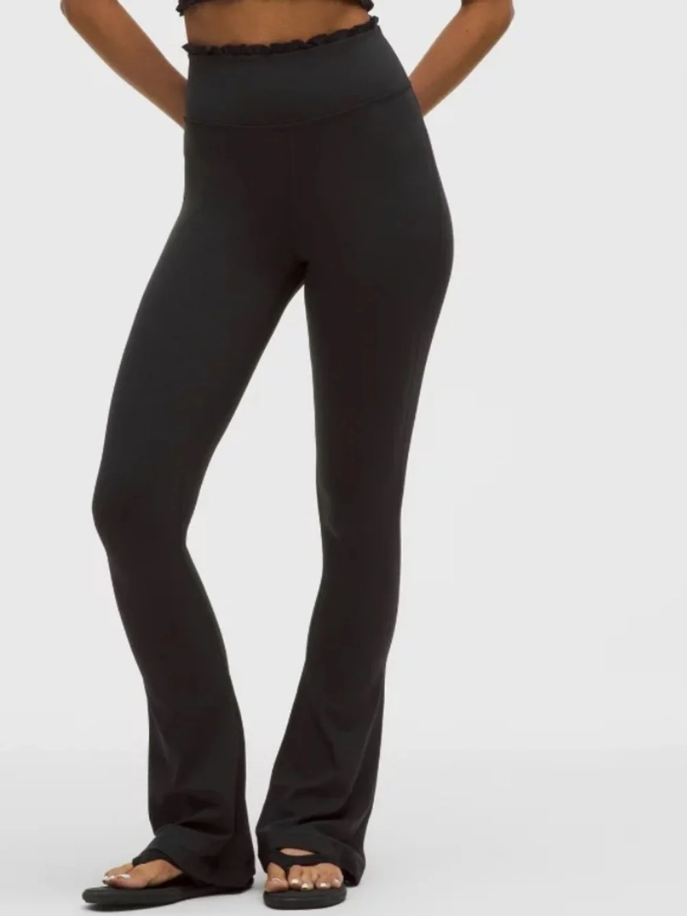 Lululemon Nulu Ruffle Trim Flared Pant Black